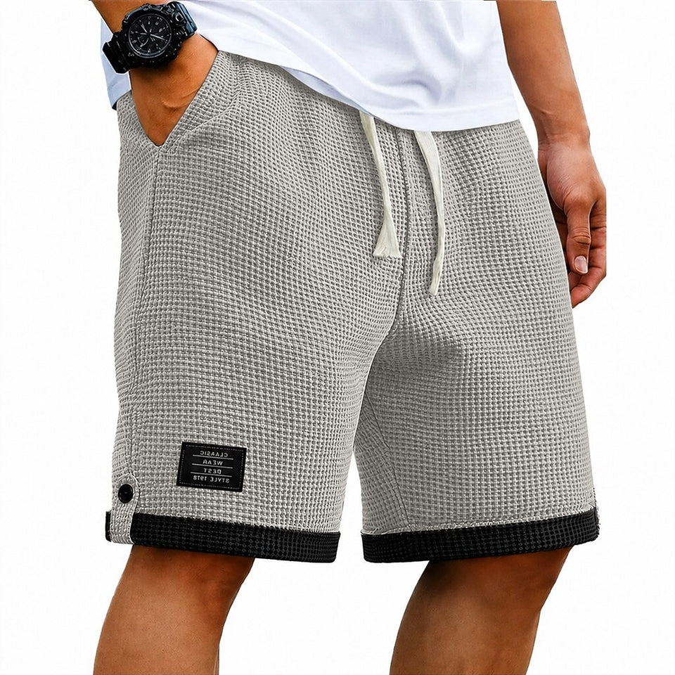 Color-Block Waffle Shorts