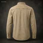 Acid-Wash Long-Sleeve Denim Shirt