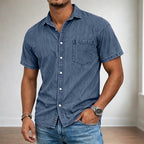 Acid-Wash Short-Sleeve Shirt