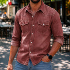 Garment-Dyed Long-Sleeve Shirt
