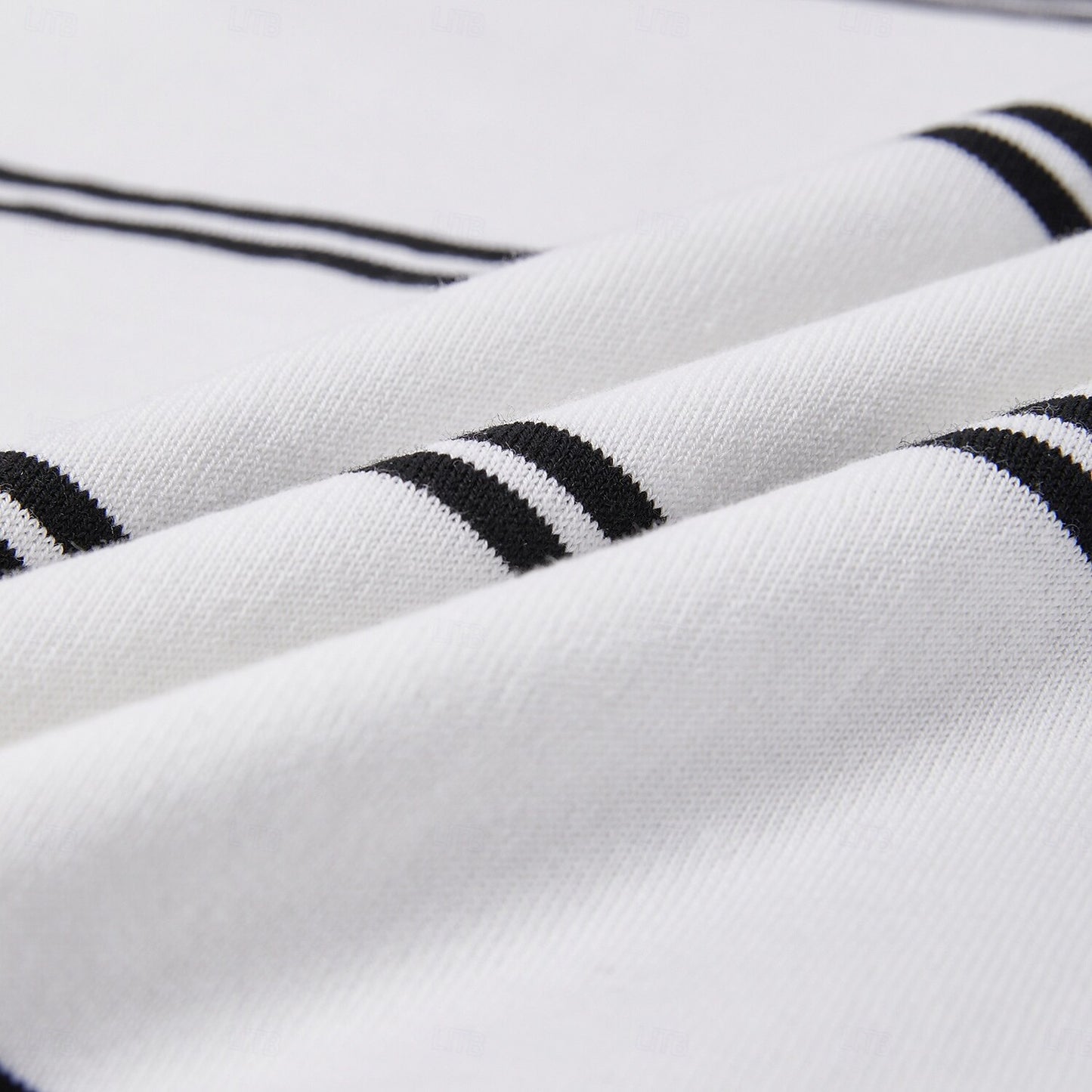 Silk-Linen-Cotton Striped Crewneck Tee