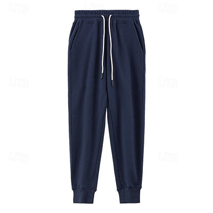 100% Cotton Athletic Pants Active Joggers - oukumen