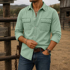 Long-Sleeve Denim Shirt