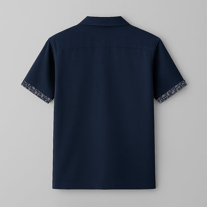 100% Cotton Cuban Collar Shirt - oukumen