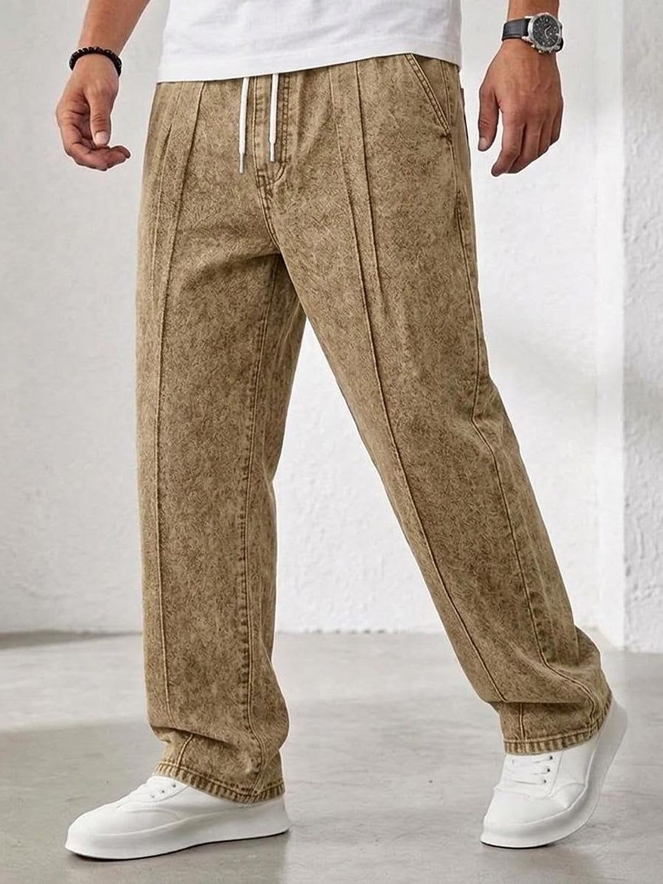 Relaxed Drawstring Jeans