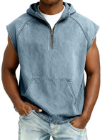Acid-Wash Zip T-Shirt