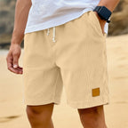 Elastic-Waist Corduroy Shorts