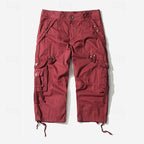 Drawcord-Hem Cargo Capri Shorts
