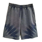 Acid-Wash Drawstring Shorts