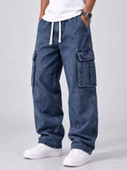 Drawstring Cargo Jeans
