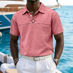 Acid-Wash Short-Sleeve Polo Shirt