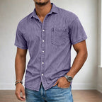 Acid-Wash Short-Sleeve Shirt