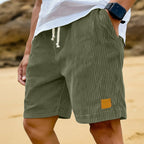 Elastic-Waist Corduroy Shorts