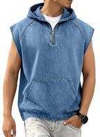 Acid-Wash Zip T-Shirt