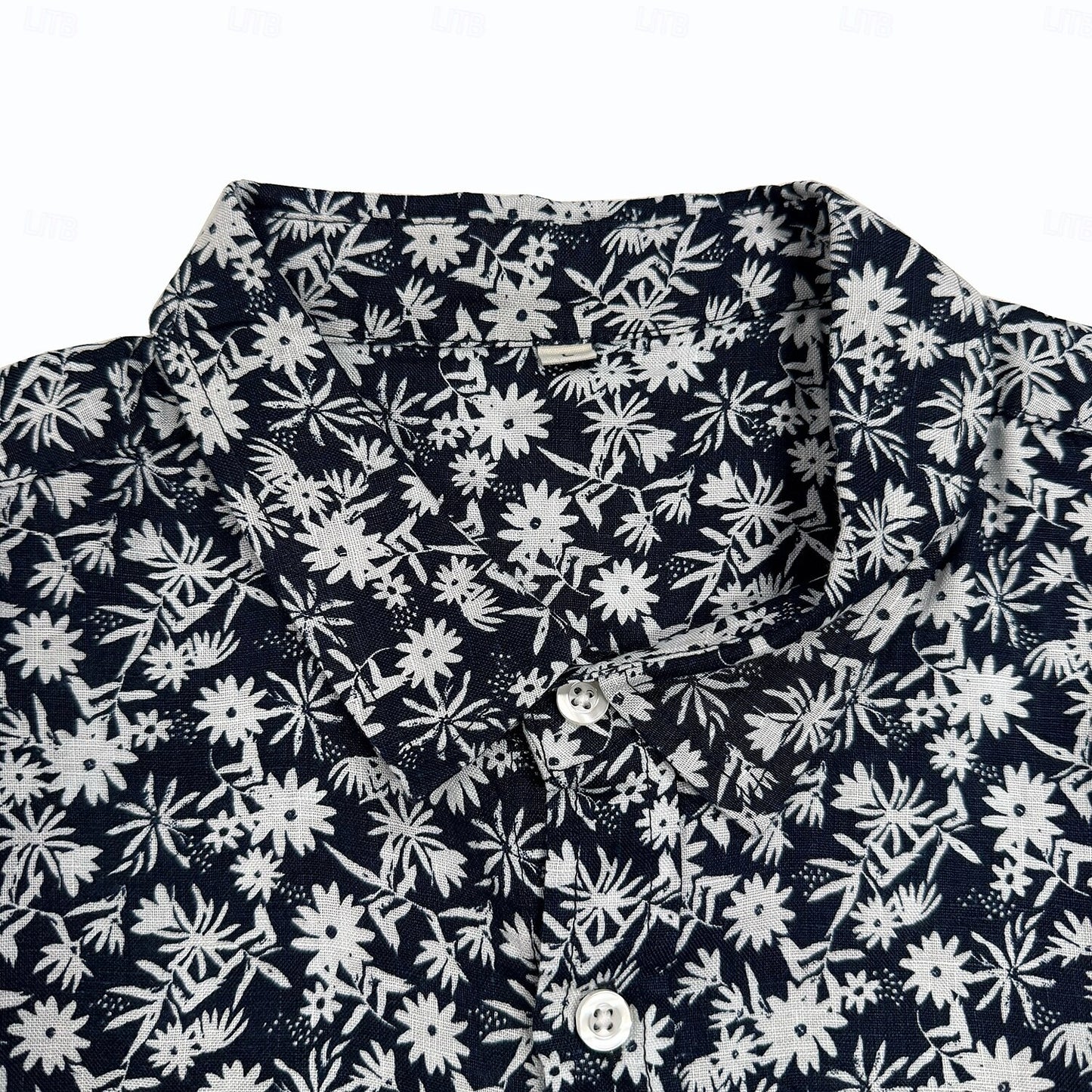 100% Linen Flora Causal Shirt