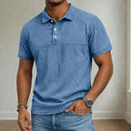 Distressed Acid-Wash Polo Shirt