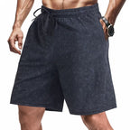 Acid-Wash Drawstring Shorts