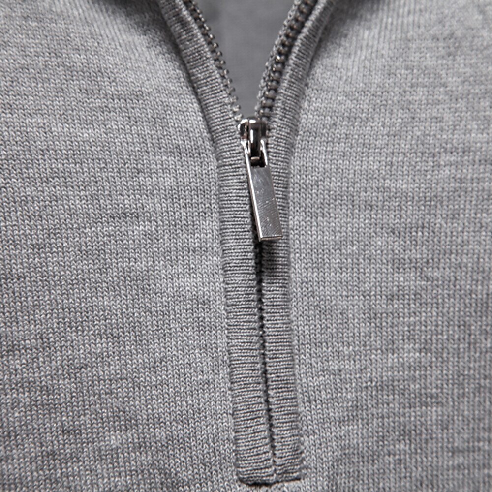 Classic Textured Knit Quarter-Zip Polo