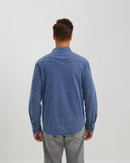Patchwork Acid-Wash Denim Shirt