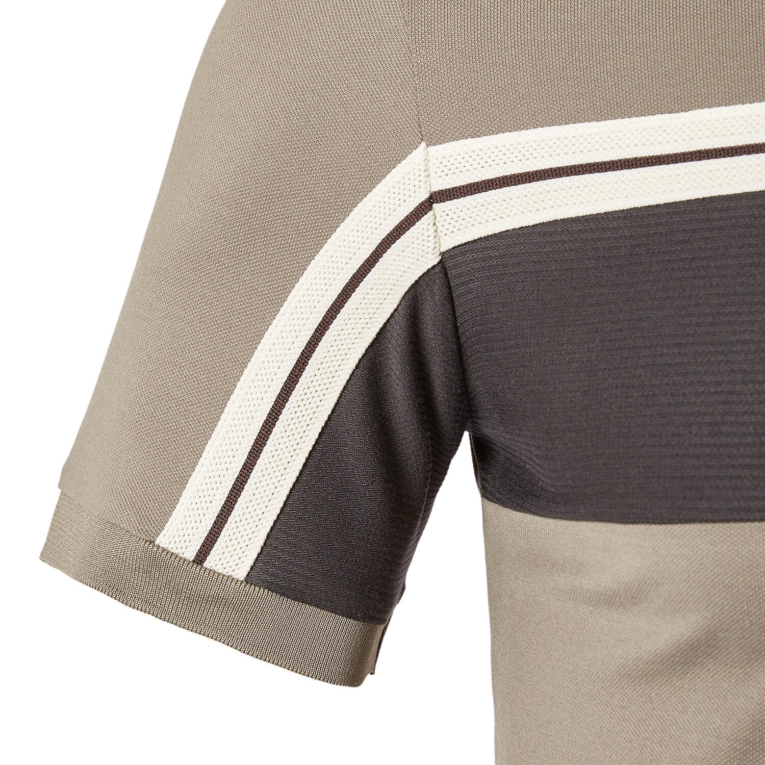 Cotton Blend Casual Colorblock Polo Shirt - oukumen