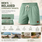 Elastic-Waist Corduroy Shorts