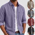 Washed Long-Sleeve Denim Shirt