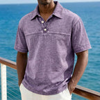 Acid-Wash Short-Sleeve Polo Shirt