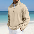 Acid-Wash Stand-Collar T-Shirt