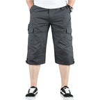 Drawstring Cargo Capri Shorts