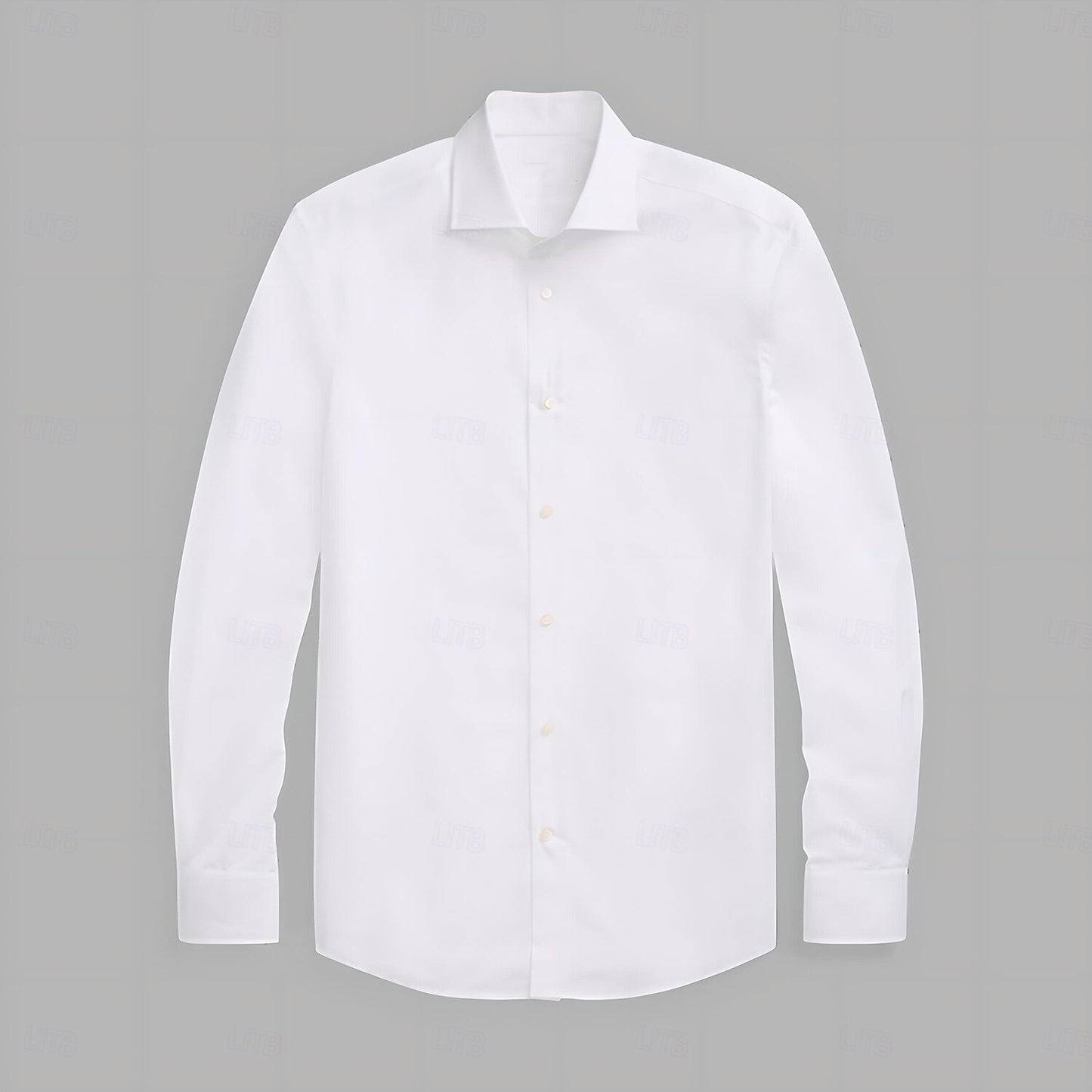 Dress Shirt Long Sleeve Solid Color Button Up Shirt - oukumen