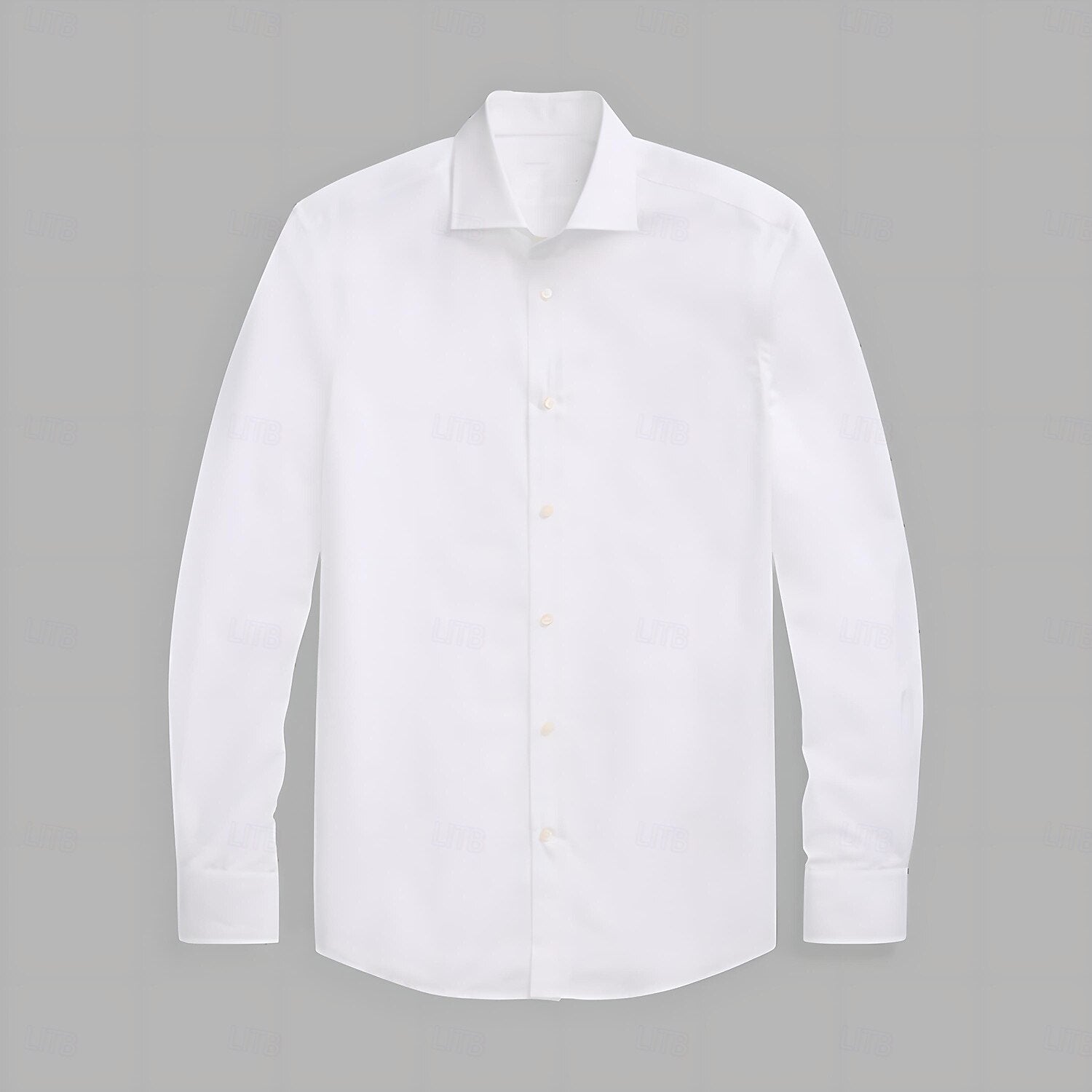 Dress Shirt Long Sleeve Solid Color Button Up Shirt - oukumen