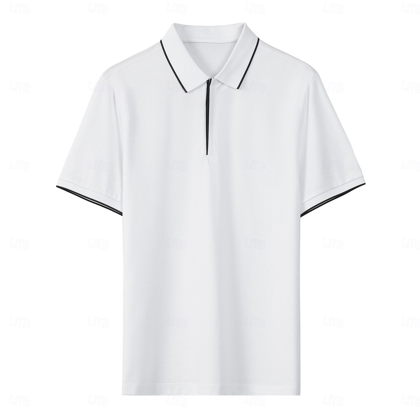 Cotton-Silk Quarter-Zip Polo