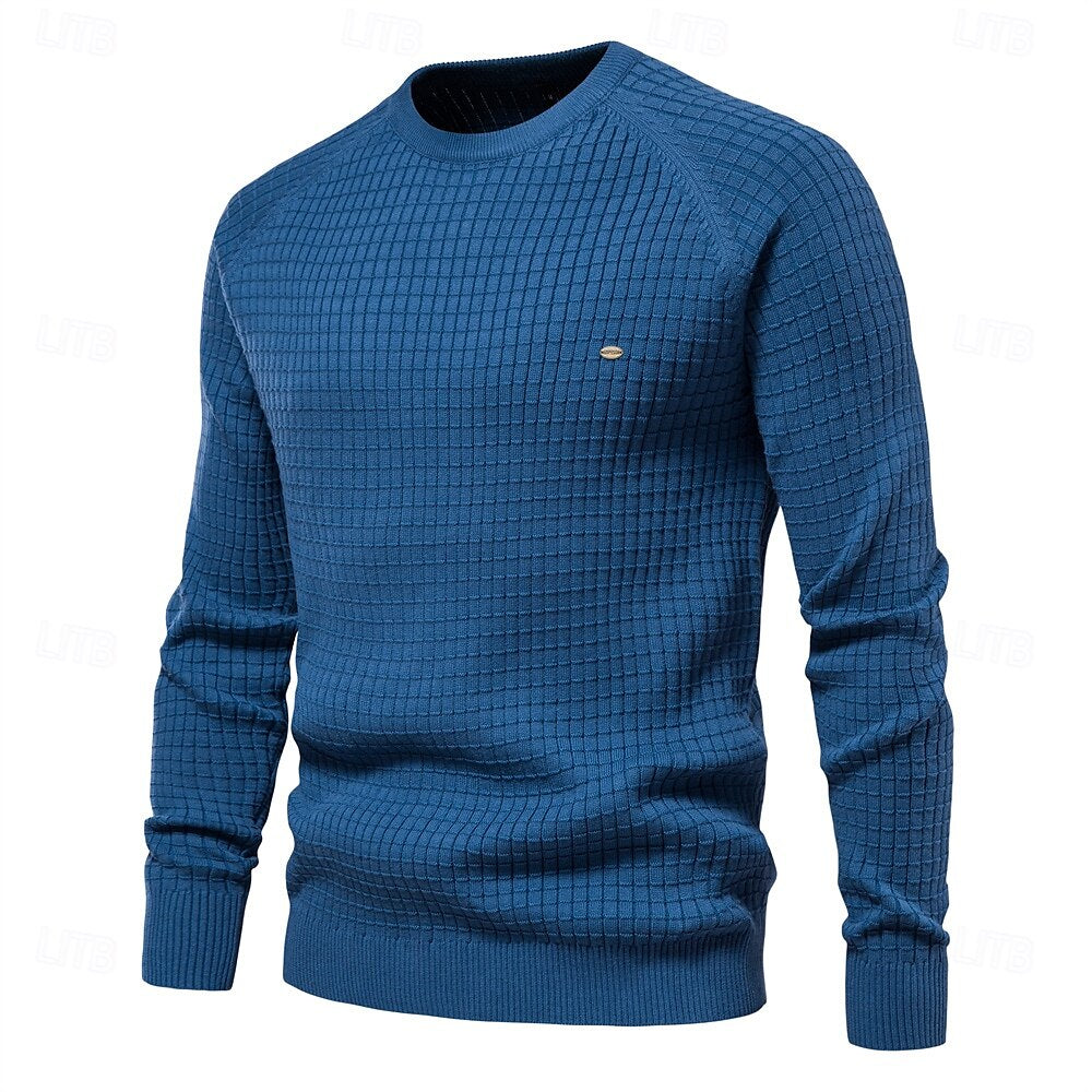 Crew Neck Knitwear Jumper Sweater - oukumen