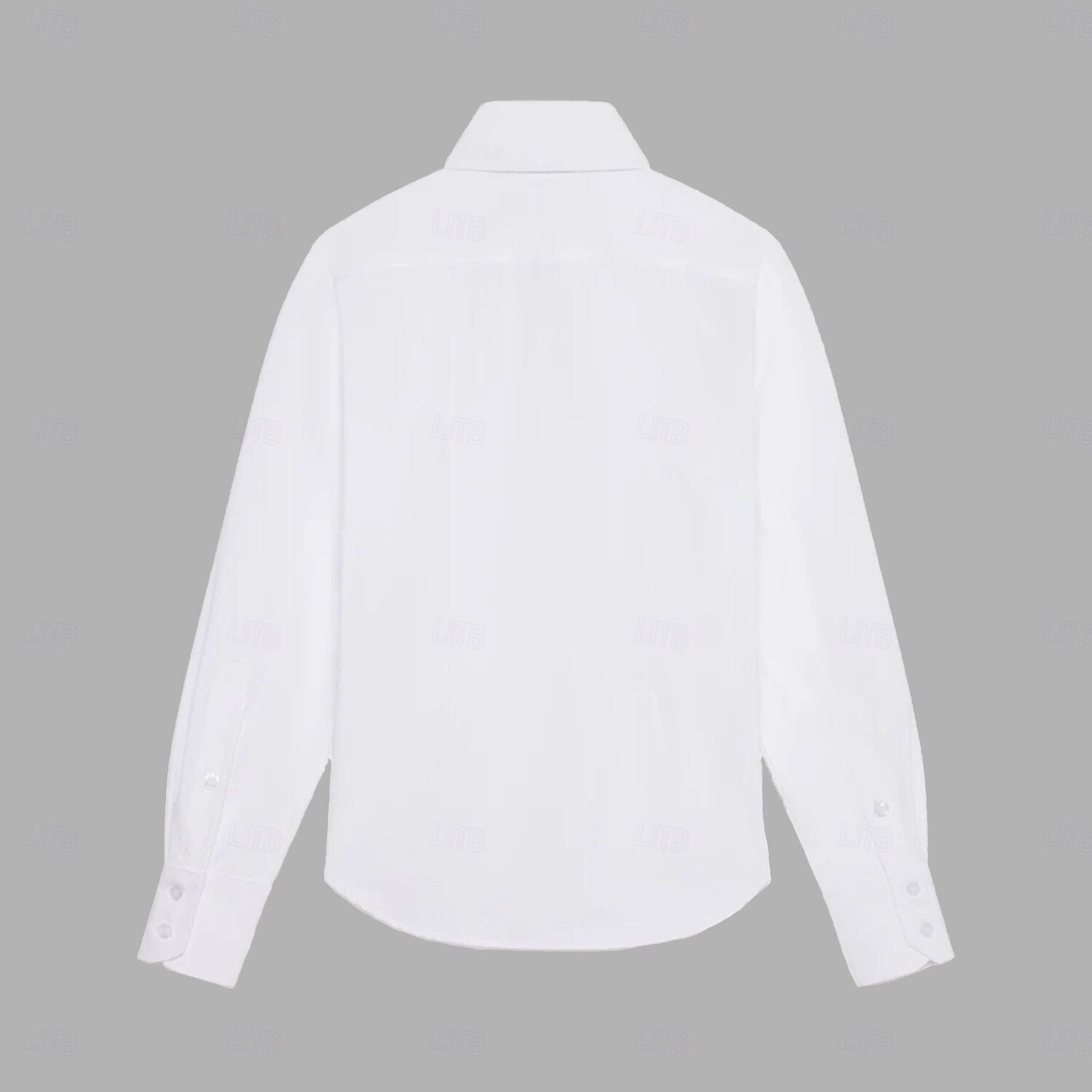 Dress Shirt Long Sleeve Solid Color Button Up Shirt - oukumen