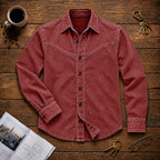 Patchwork Acid-Wash Denim Shirt