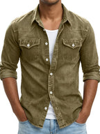 Garment-Dyed Long-Sleeve Shirt