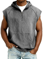 Acid-Wash Zip T-Shirt