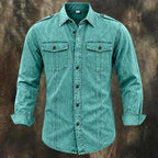 Acid-Wash Long-Sleeve Shirt