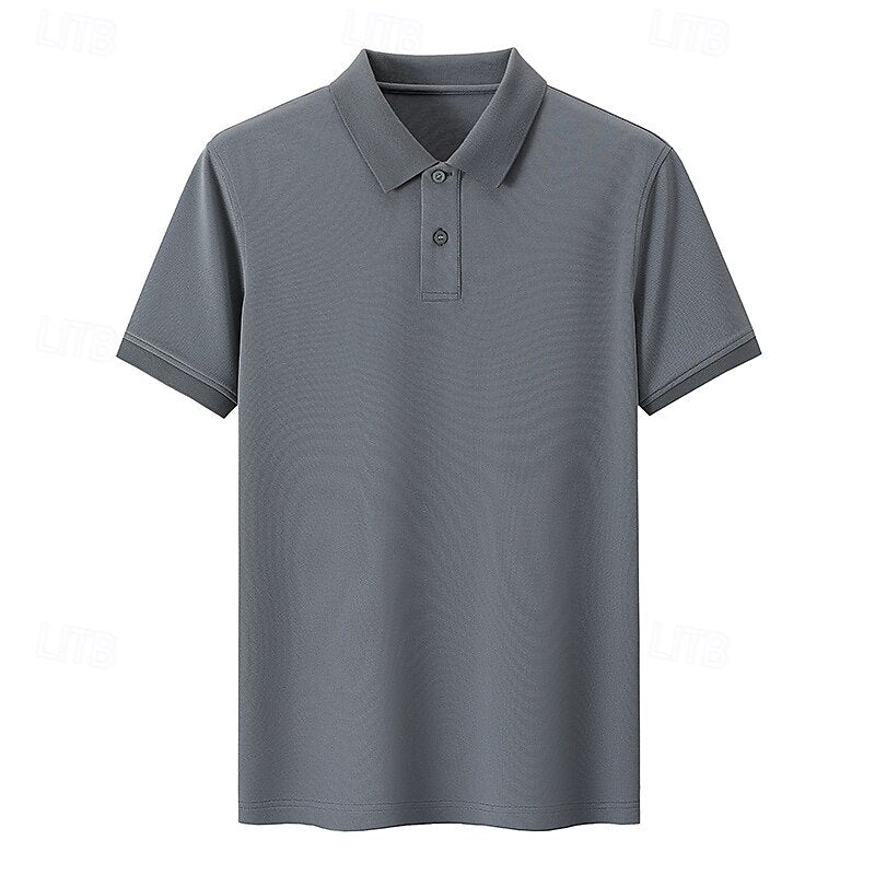 Turn-Down Collar Knit Polo