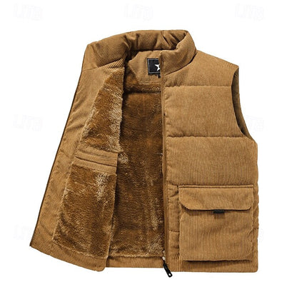 Corduroy Fleece Vest Outdoor Vest - oukumen