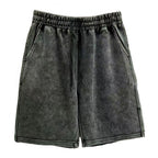 Acid-Wash Drawstring Shorts