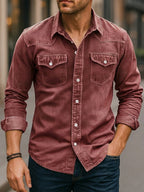 Garment-Dyed Long-Sleeve Shirt