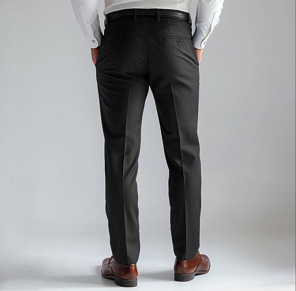 Wool Full Length Dress Pants - oukumen