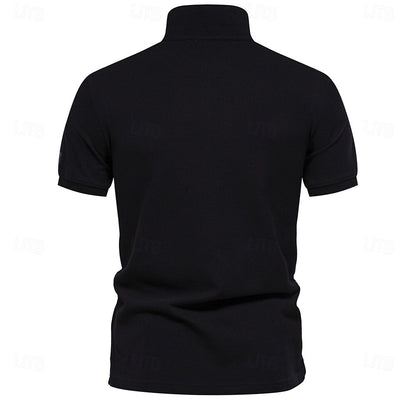 Turndown Short Sleeve Business Polo - oukumen