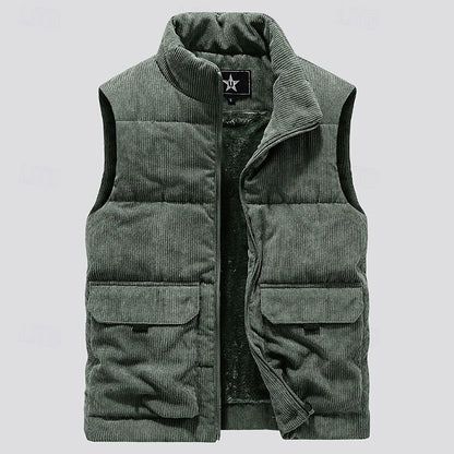 Corduroy Fleece Vest Outdoor Vest - oukumen