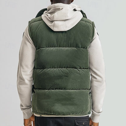 Corduroy Fleece Vest Outdoor Vest - oukumen