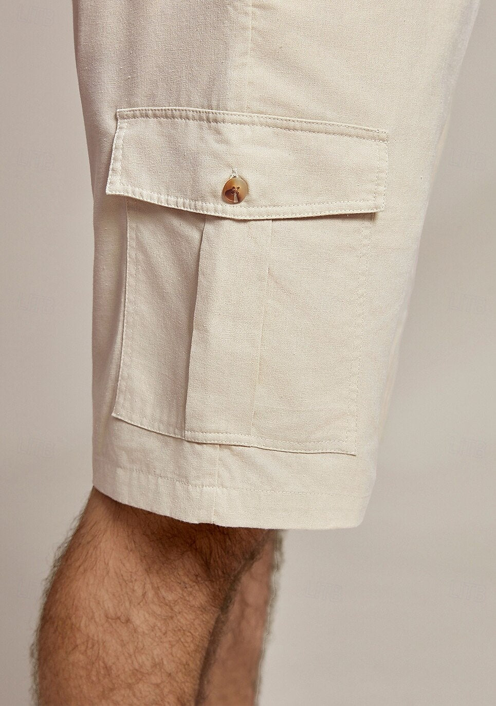 Linen Knee Length Casual Shorts - oukumen