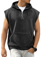 Acid-Wash Zip T-Shirt