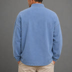 Acid-Wash Zip T-Shirt