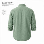 Acid-Wash Long-Sleeve Denim Shirt